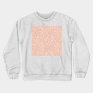 Floral Decor in Blush Pink / Abstract Plants, Elegant Pattern Crewneck Sweatshirt